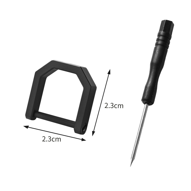 Mini hebilla de herradura de aleación de titanio con destornillador llavero de coche al aire libre al por mayor hebilla en forma de D portátil multifunción