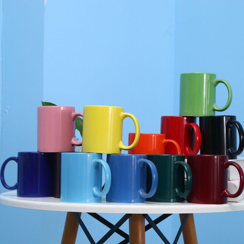 Color-Glazed Ceramic Cup, Glossy Matte Colorful Straight Mug, Custom Logo Sticker, Candy-Colored Coffee Cup Color-Glazed Ceramic Cup, Glossy Matte Colorful Straight Mug, Custom Logo Sticker, Candy-Colored Coffee Cup
