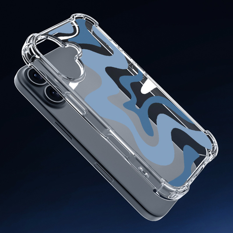 50g Weight iPhone Applicable Brands Phone Cases Classification Pc, tpu Material Waves Pattern Simple Style Style Pc Tpu Waves Simple Style Phone Cases Phone Accessories 5