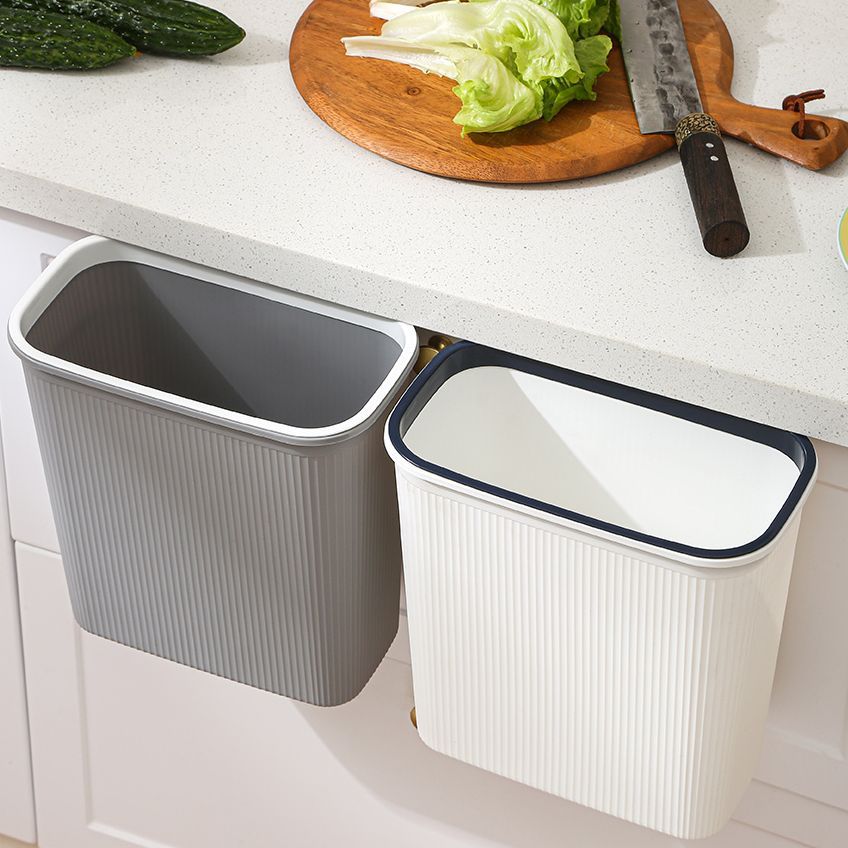 Kitchen wall-mounted trash bin large new living room cabinet door hanging paper basket kitchen waste bathroom sorting storage bucket