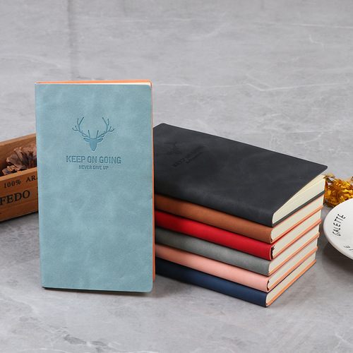 a5 soft leather notebook wholesale simple deer head notebook A6 hand ledger student high-looking notebook can add LOGO