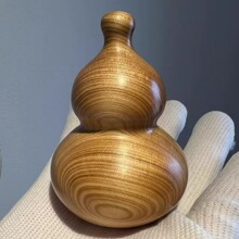 正宗太行陈化崖柏纯天然纯手工原木打磨葫芦文玩盘玩手把件送礼