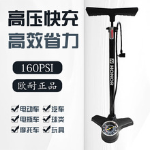 公路自行车老式高压压力表户外便携式小型电动车欧耐脚踏式打气筒