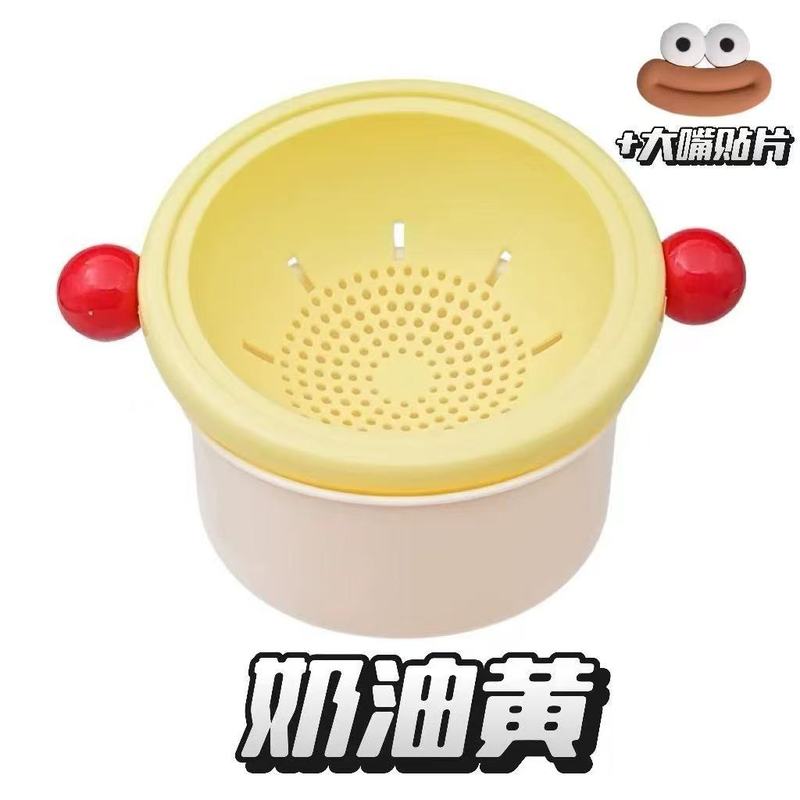 新しい二重ドーパミン水たまりバスケット高颜値家庭用果物野菜洗浄バスケット二合一厚野菜バスケット|undefined