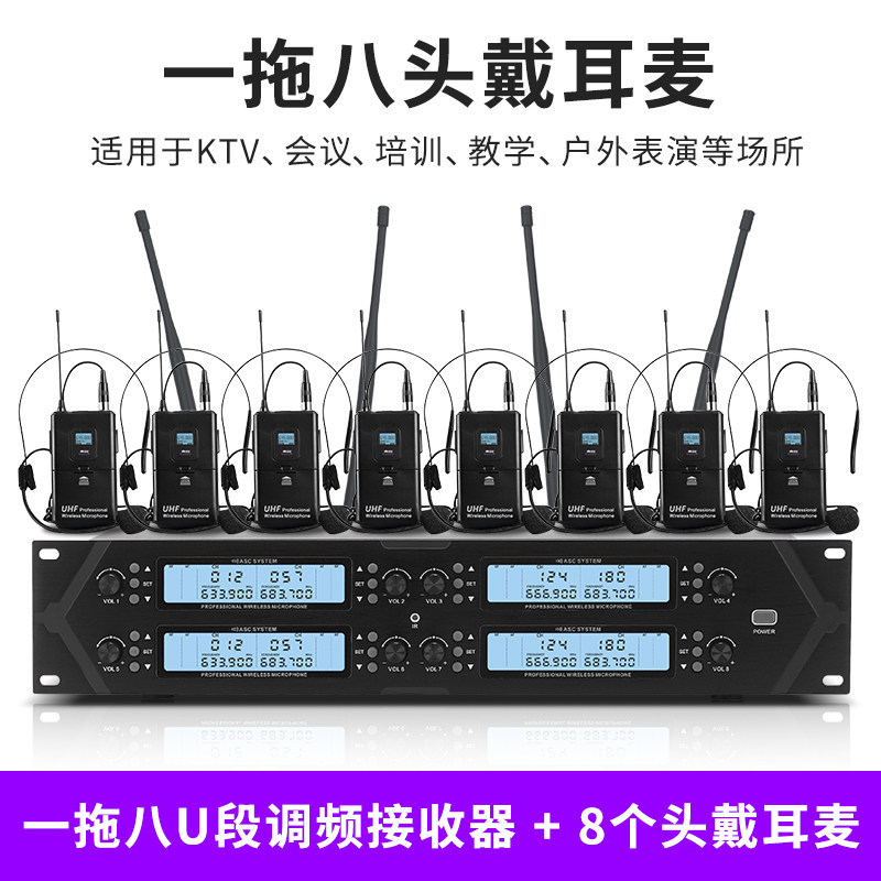 Micrófono inalámbrico TMD/Tengmandi de doble canal FM U-band Bluetooth para cantar, conferencias, KTV, verdadera diversidad
