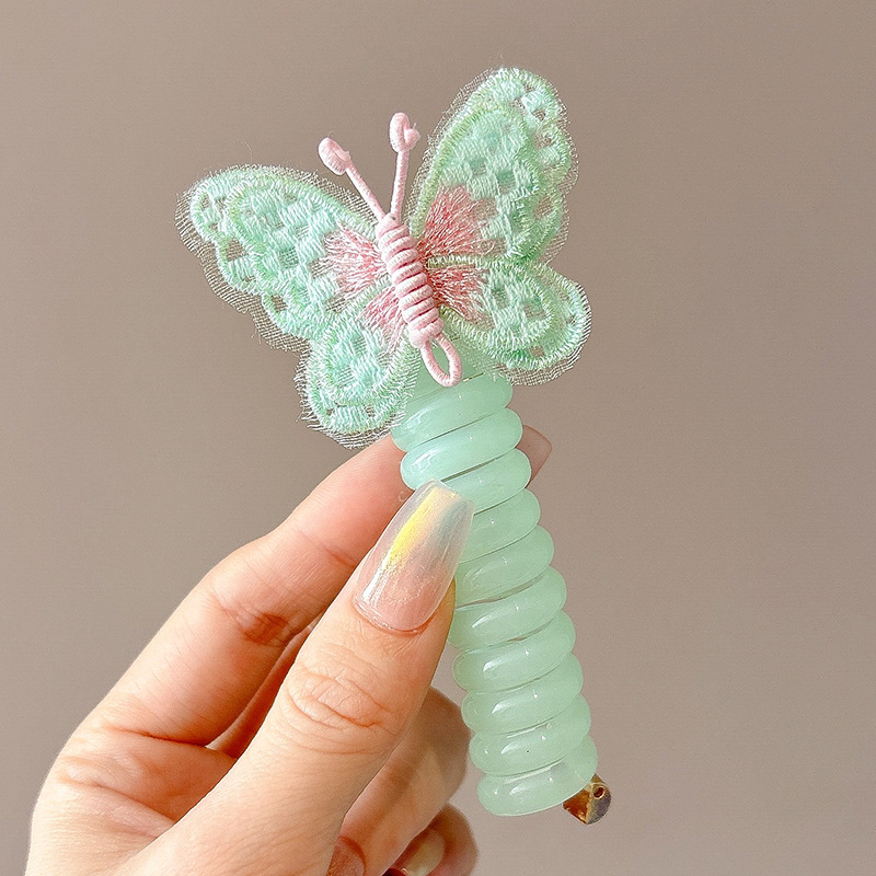 Lindo vestido de cuerda para el cabello rizado, estilo de primavera, artefacto de cabello trenzado sin costuras, línea telefónica recta, cuerda para la cabeza, temperamento, estrella, lazo para el cabello