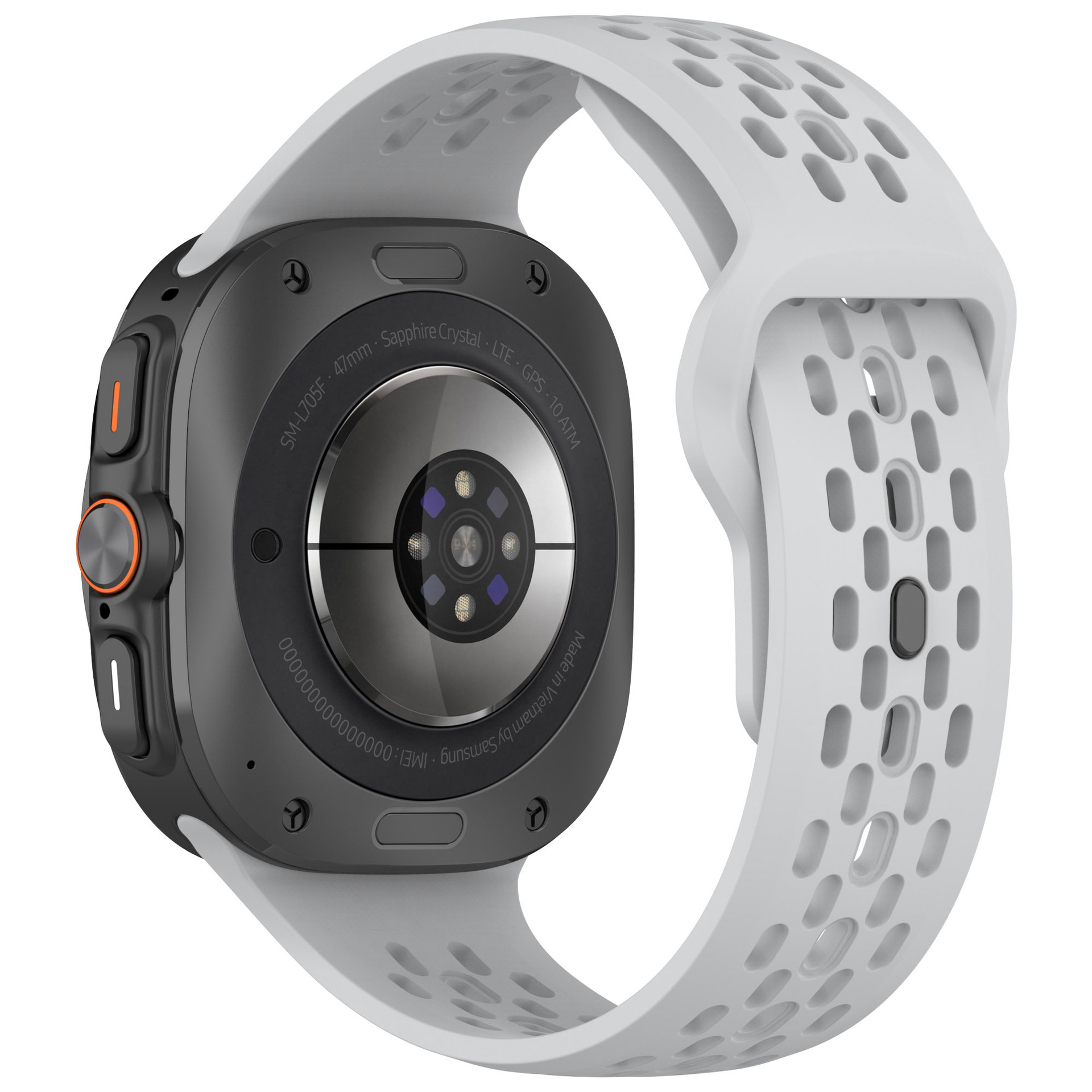 Suitable for the 47mm perforated sports breathable silicone replaceable watch strap of Samsung Galaxy watch7 ultra undefined