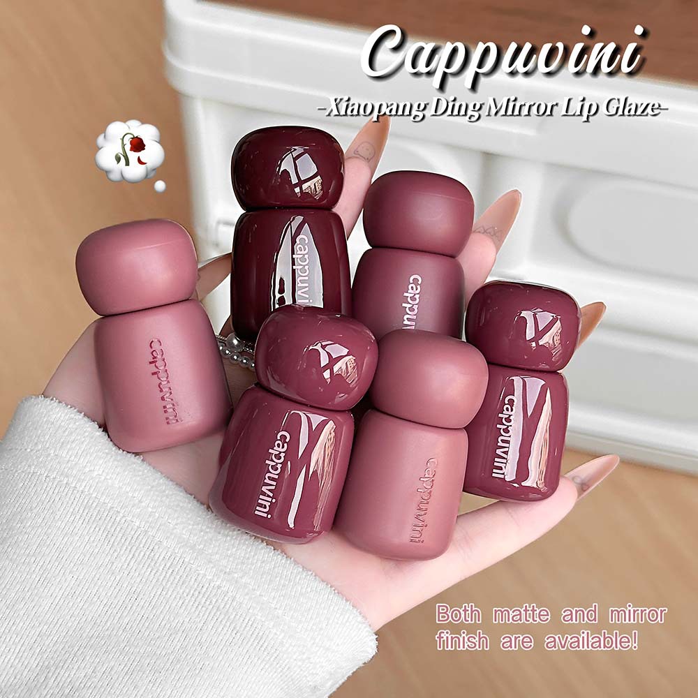 Cross-Border Cappuvini Little Fat Boy Lip Glaze, Silky Smooth and Delicate, Two Types of Affordable Makeup Products: Matte and Mirror Finish