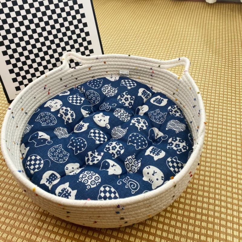 [인터넷 연예인 핫스타일] 컬러풀 도트 네스트 + 블루 캣 매트