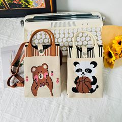 手機包可愛甜美針織單肩斜挎手提多用迷你小包質感休閒手拎包批發