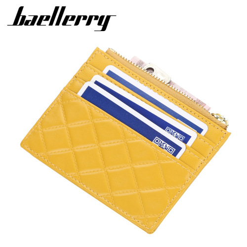 baellerry women's short wallet fashionable large capacity horizontal multi-card slot Korean style zipper coin purse card holder