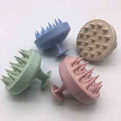 Manufacturer supply wheat straw hair comb massage hair washer Amazon soft rubber shower hair plastic comb