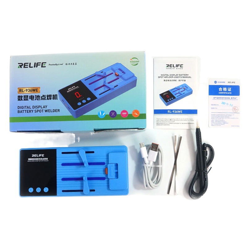 RL-936WE teléfono móvil reparación pantalla digital batería punto soldadura pluma de litio batería soldadura táctil soldadura mano máquina de soldadura aguja