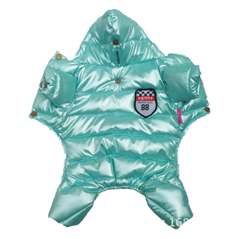 Otoño e invierno mascota abajo ropa acolchada de algodón perro ropa de invierno de cuatro patas abajo ropa acolchada de algodón ropa de perro