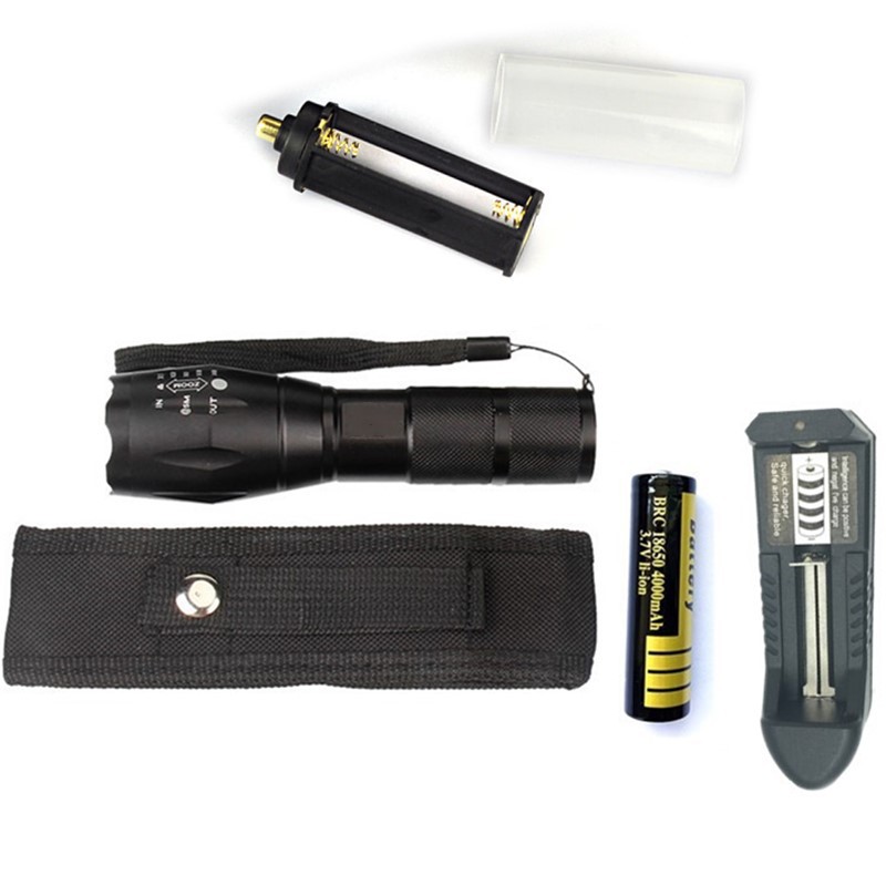 A100-L2 하얀 빛. 배터리. 충전기. 가죽 케이스. 선물 상자