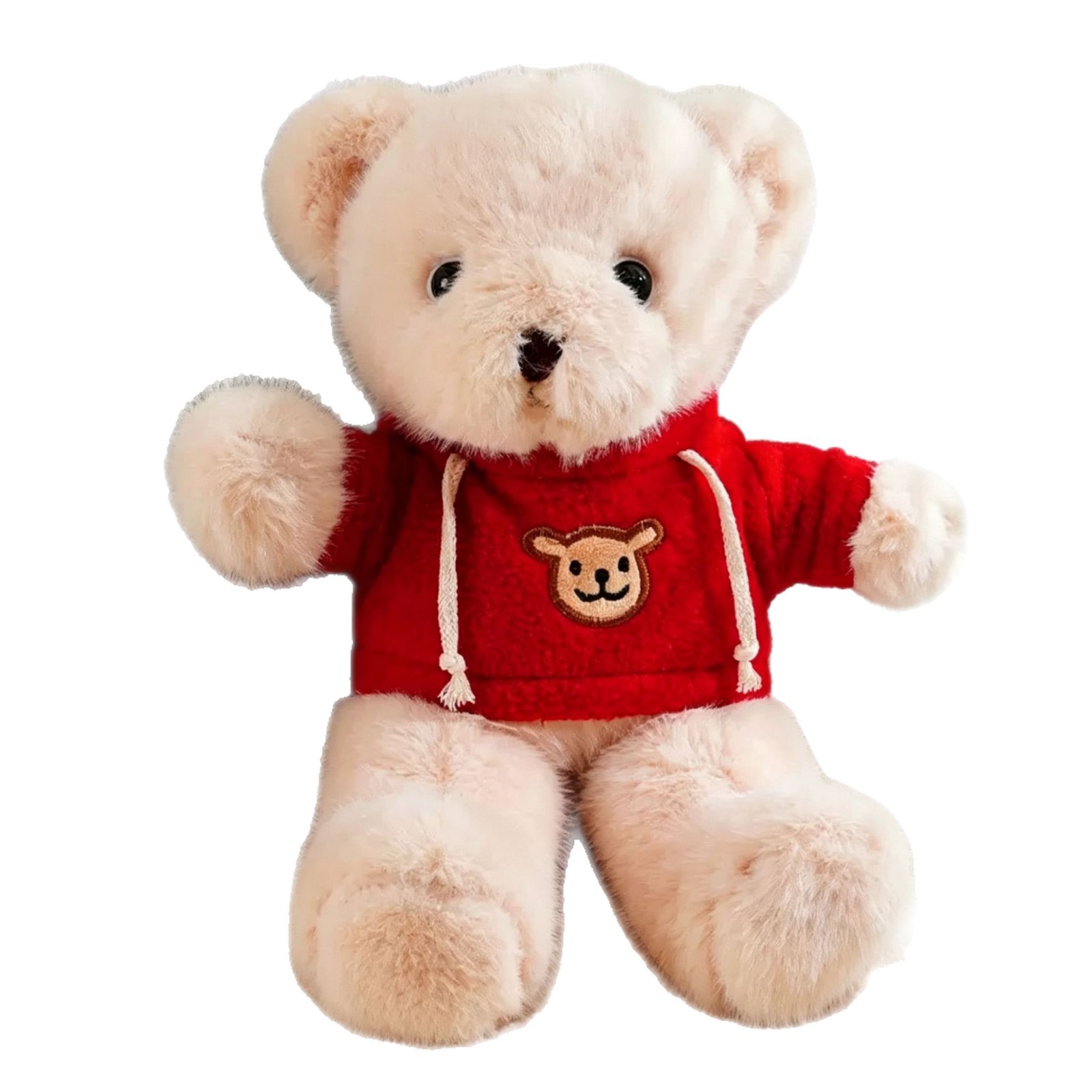 Dobles párpados oso oso abrazando oso suéter muñeca juguete de peluche arroz tela de tela de tela de muñeca máquina puede imprimir logotipo oso Teddy