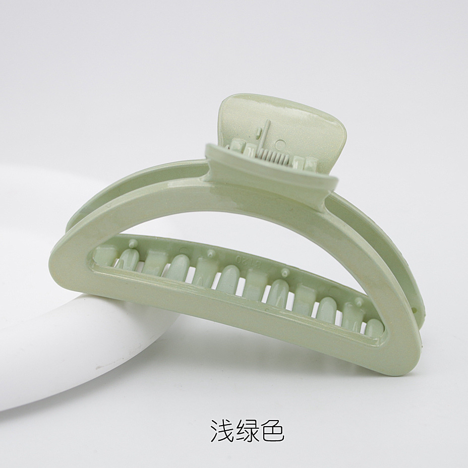 Clip de garra medio tiburón clip semicírculo arco medio grande simple horquilla hembra espalda Cabeza horquilla de alta gama clip joyería