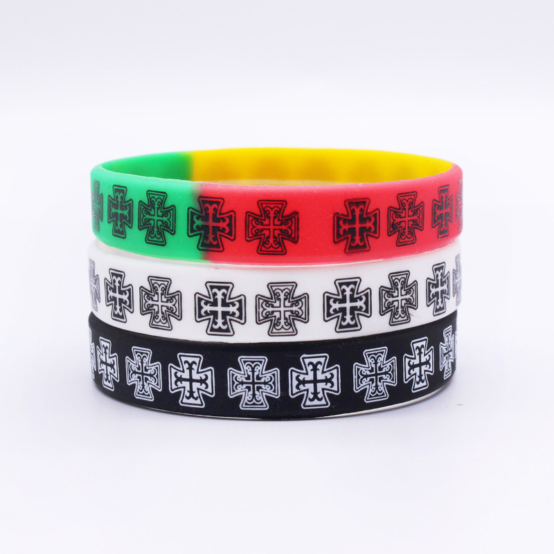 Cross-border Cross Bracelet National Silicone Bracelet Trend Silicone Bracelet Star Silicone Bracelet European and American Rock Bracelet