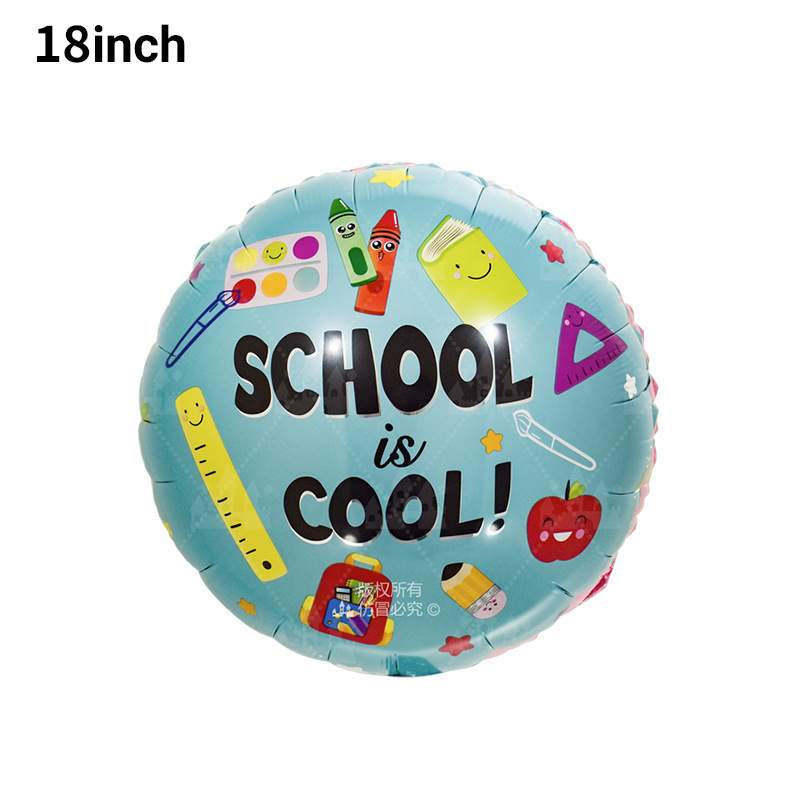Balón escolar bolsas escolares papelería lápiz balón escolar temporada de retorno a la escuela globo de aluminio globo de ceremonia de apertura image 15