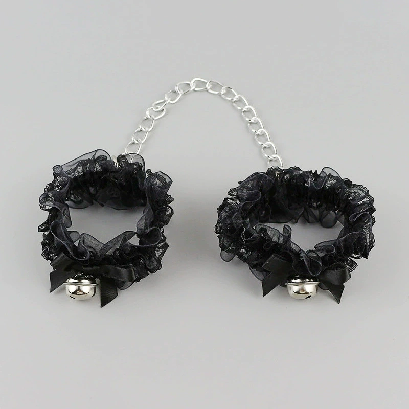 Сексуальные кружевные браслеты-цепочки и наручники для пар, аксессуары для ролевых игр, женские цепочки на ноги, эротические наручники и кандалы.