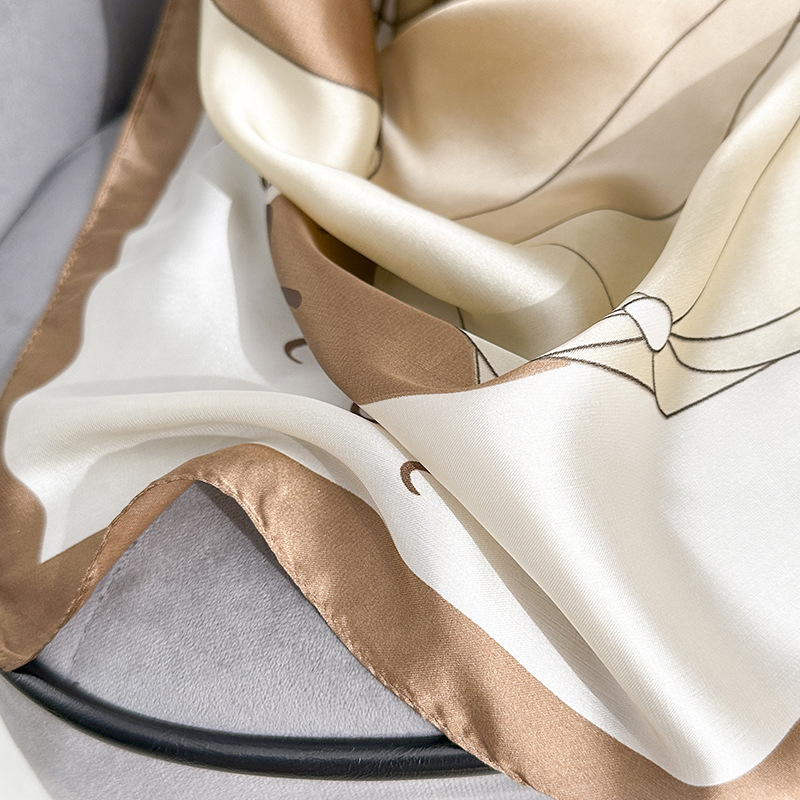 Nueva bufanda de seda de satén para mujer, bufanda larga de todo fósforo de primavera y otoño, estilo fino de verano, toalla de playa de vacaciones de viaje transpirable, chal largo