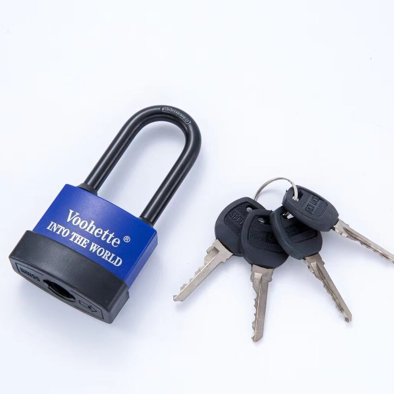 Factory direct supply dust-proof PVC plastic case lock rubber lock all copper core iron padlock head outdoor warehouse door lock