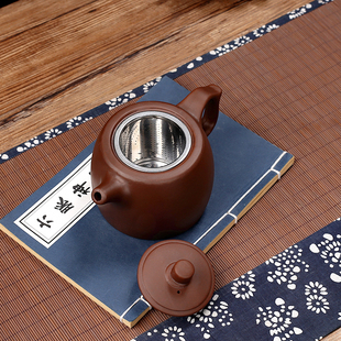 Purple Clay Teapot Kung Fu Teapot Household Large Zhu Clay Pot Tea Pot Filtering Flower Teapot Black Tea Tea Tea Set Wang Jin