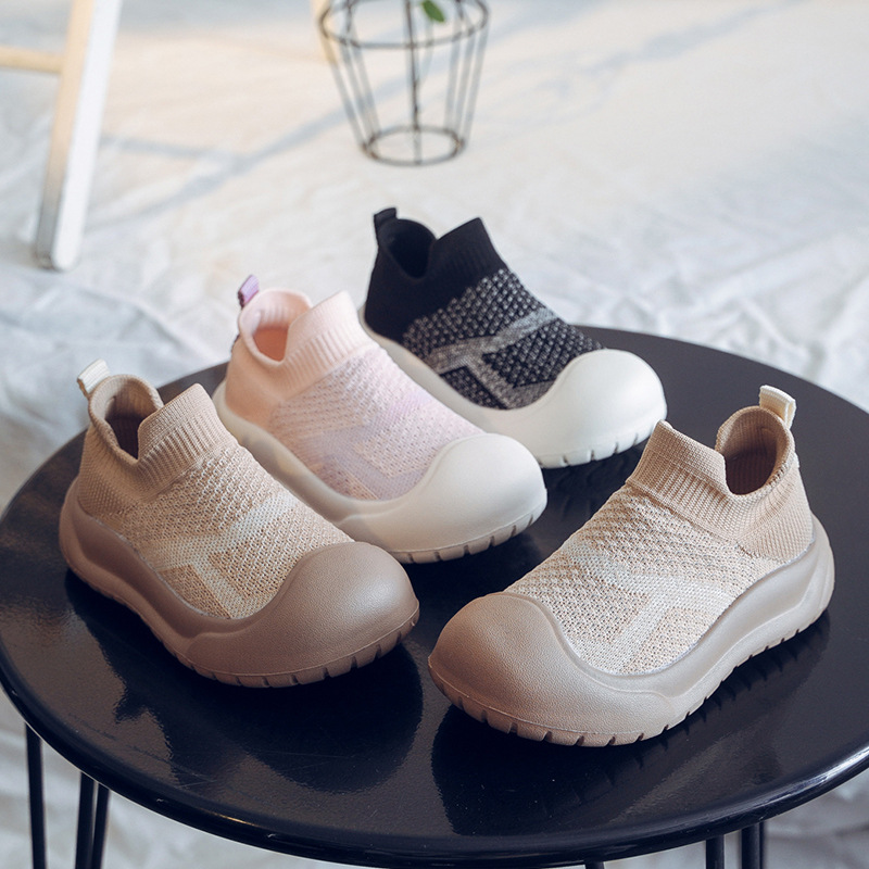Children's sneaker New Spring and Autumn Girls' Shoes Baby Mesh Shoes Boys Shoes Knitted Shoes Casual Breathable Socks Shoes Trendy