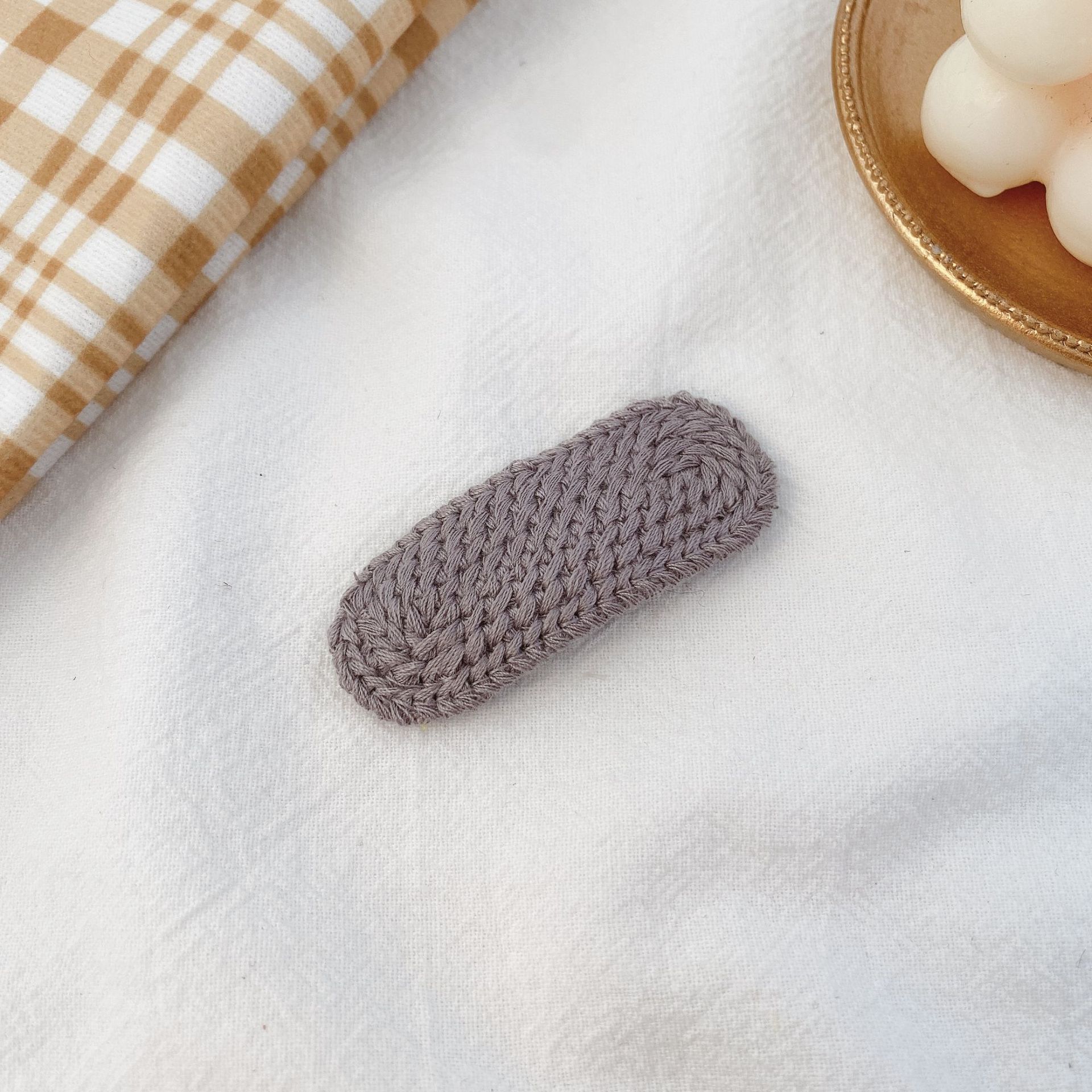 Horquilla peluda de las mujeres sombreros de estilo coreano lindo tejido de horquilla de pato amarillo flequillos clip pequeño lado otoño e invierno accesorios para el cabello mujeres