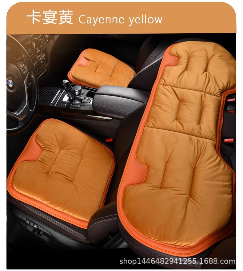 Car Winter Seat Cushion Universal Warm Anti-Slip Single-Piece Seat Cushion Car Rear Thickened Plush Flannel Seat Cover