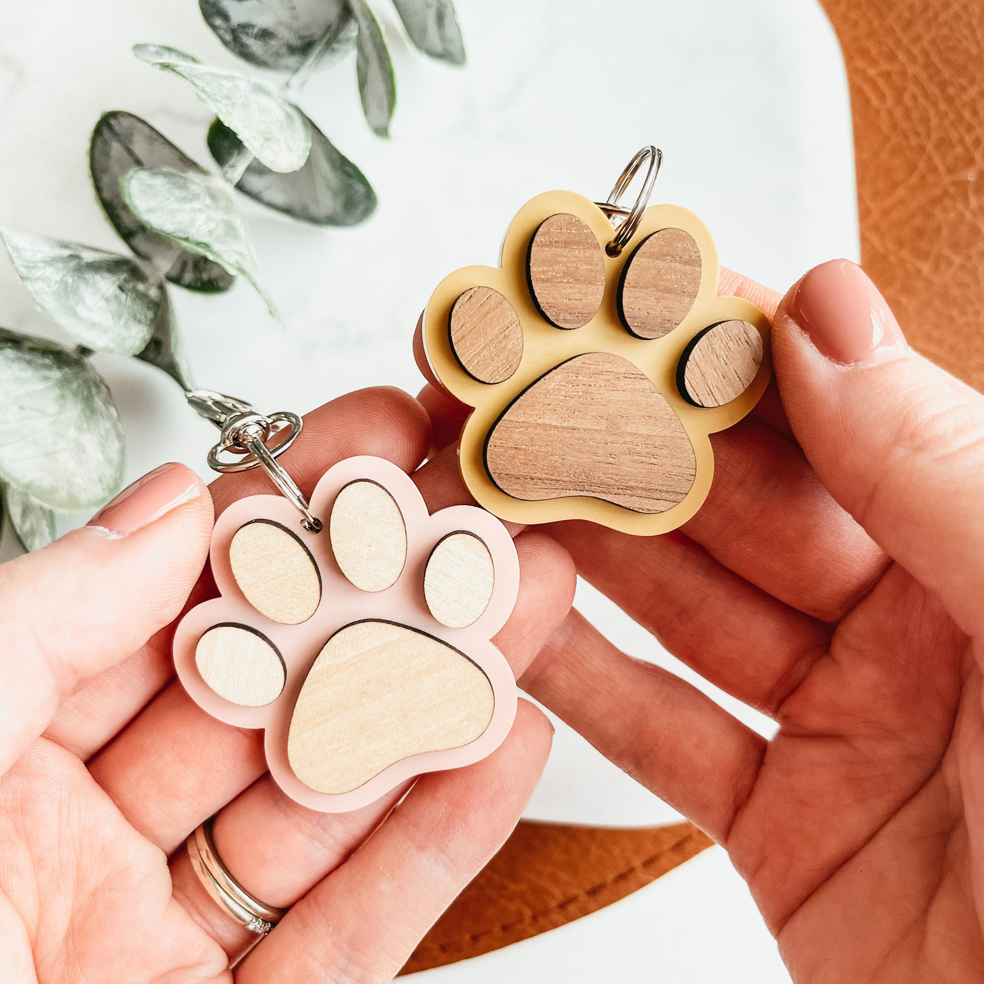 10g Weight Keychain Classification 1 Piece Quantity Holiday, Daily Occasion Wood, Boxwood Material Color Block Pattern Simple Style Style 1 Piece Simple Style Color Block Wood Boxwood Keychain 3
