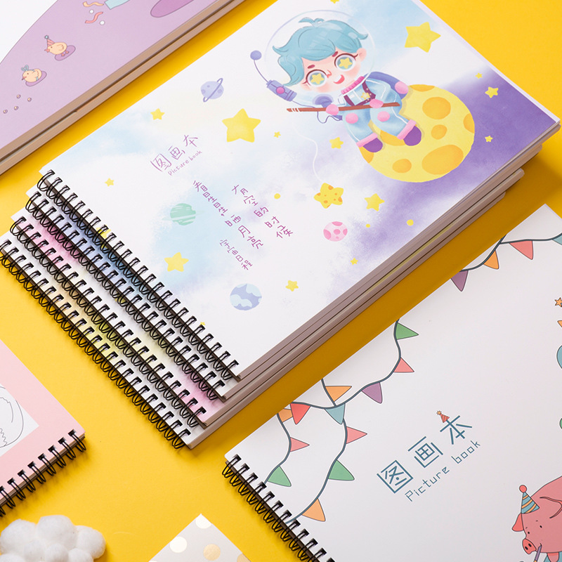 Picture book for primary school students, blank art book, children's kindergarten enlightenment thickened drawing paper, watercolor pen graffiti book
