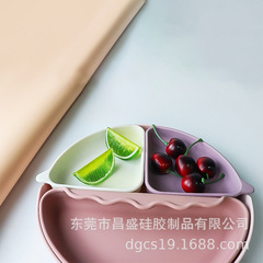 Children's silicone compartmented dinner plate, food-grade cartoon crab food bowl, training baby to eat independently, separated tableware