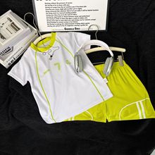 2025夏季儿童球服速干衣套装中大童透气运动套装童装一件代发