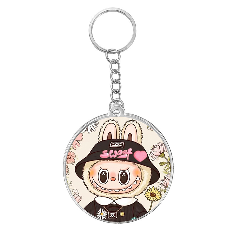 Labubu 周辺漫画かわいいアクリルキーホルダー学生バックパック絶妙なペンダントアクセサリー友人へのギフトとして|undefined