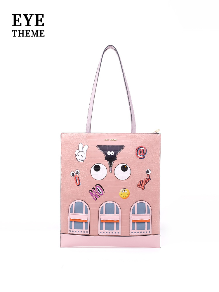 Damas lindas bolsas de dibujos animados de moda jugar graffiti bolsa de almacenamiento de gran capacidad diseño de diseño de cocodrilo 2712 #