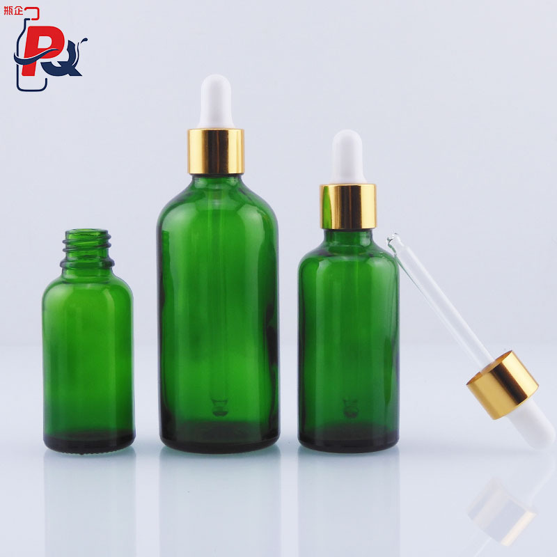 厂家现货20ml绿色精油瓶化妆品小样原液分装玻璃滴管小样精油瓶|undefined