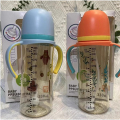 ストロー哺乳瓶颜値金哺乳瓶GPPSUコップカラーボックス包装哺乳瓶プレゼント