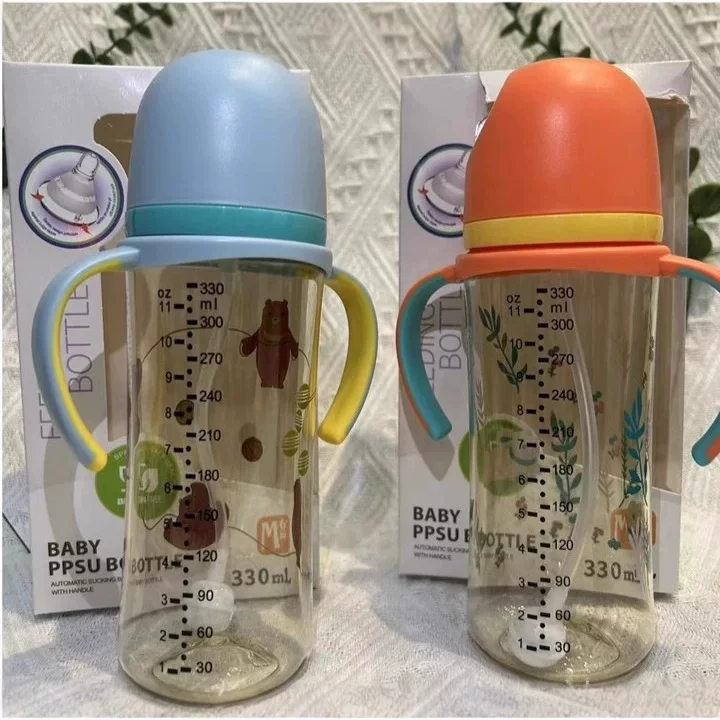 Straw, feeding bottle, pack with glass, Birthday gift