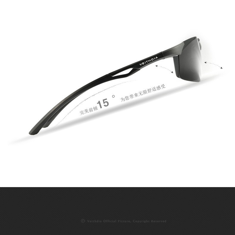 Gafas de sol polarizadas de media montura de aluminio y magnesio para hombre Espejo deportivo Espejo de conductor de conducción Espejo de conducción 6591