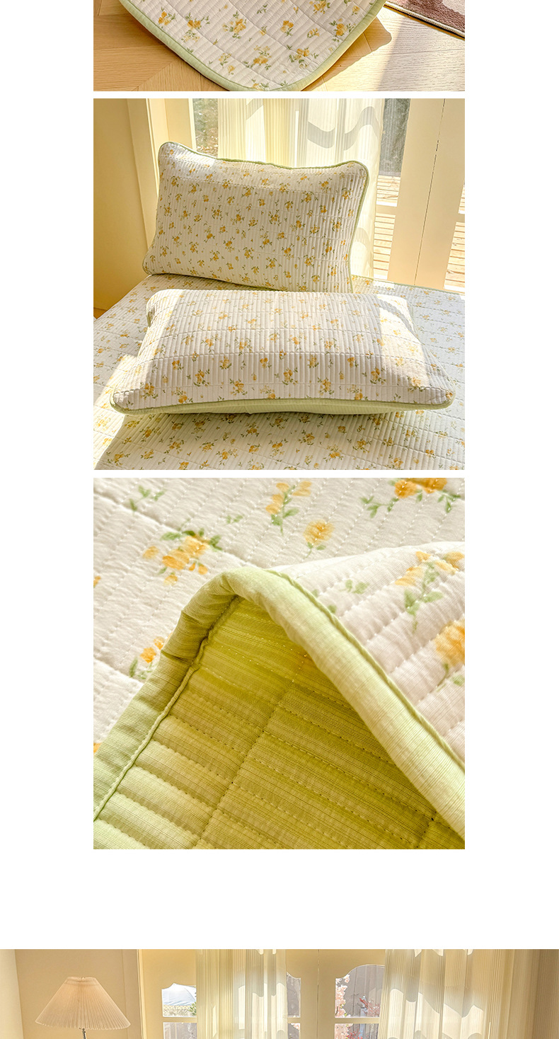 Klasse-A Mutter-Baby-Bettwäsche einzeln Sommer Studentenwohnheim Tatami gesteppte verdickte Bettlaken Einzelbett Drei-teiliges Set rutschfest