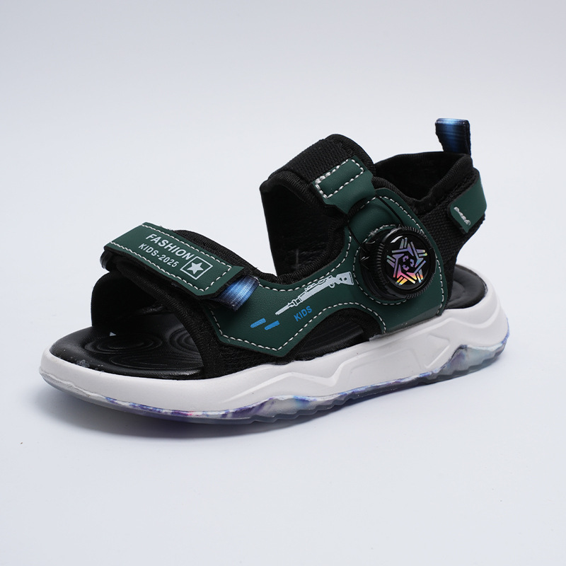 Sandalias deportivas para niños 2025 nuevos zapatos de verano para niños botones giratorios zapatos de playa con punta abierta sandalias para niños de mediana edad image 6