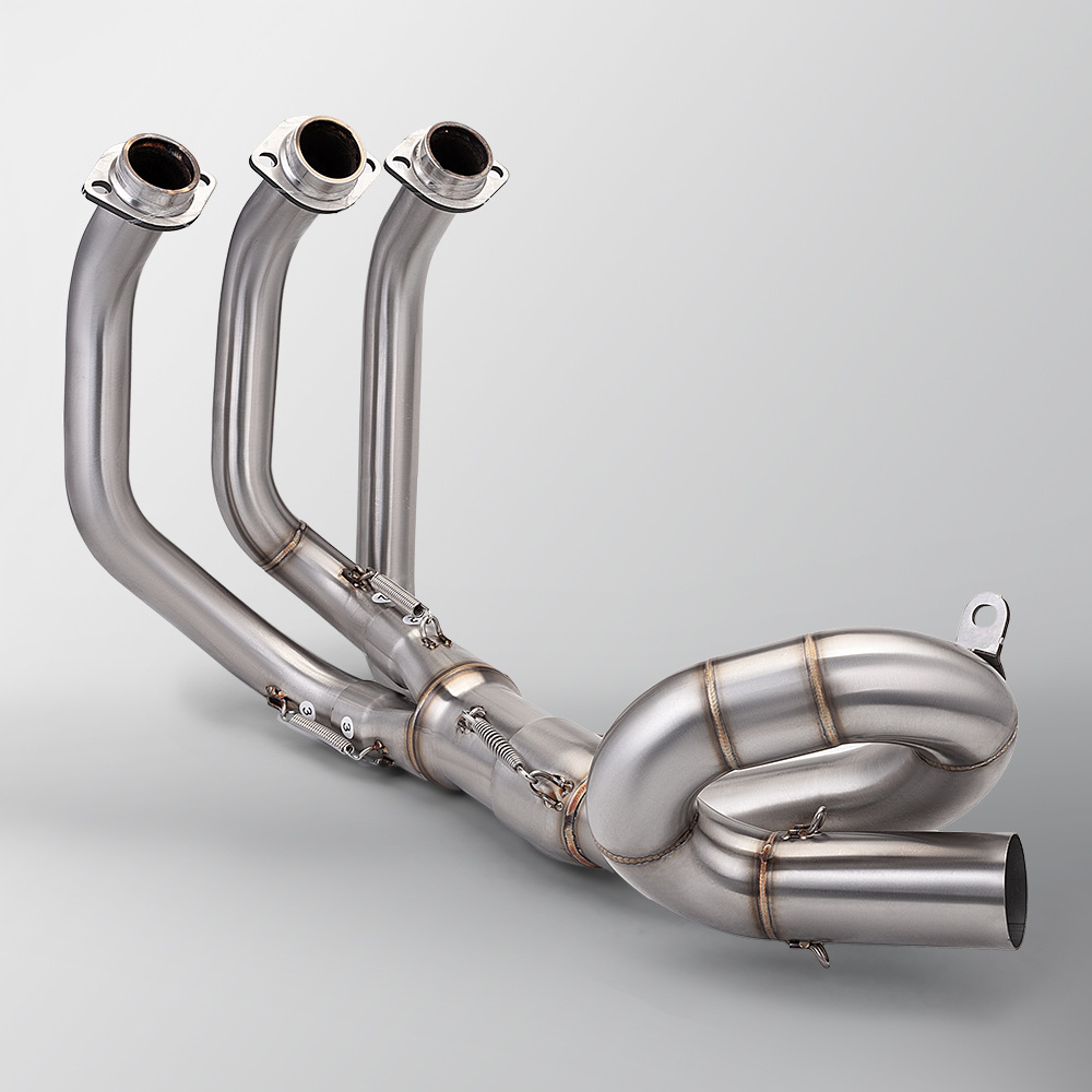 MT09 XSR900 full-section exhaust pipe stainless steel swing front section tail section muffler motorcycle locomotive modification
