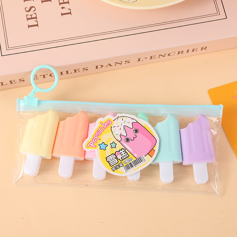 Mini resaltador súper lindo, dibujo de dibujos animados de estudiante, marcador de pintura, punto clave del fabricante al por mayor