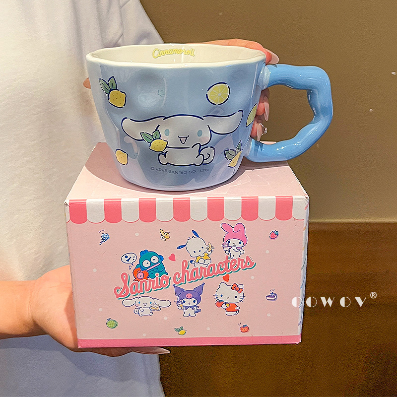 三丽鸥凯蒂猫陶瓷马克杯大容量情侣水杯女生高颜值咖啡杯生日礼物|undefined