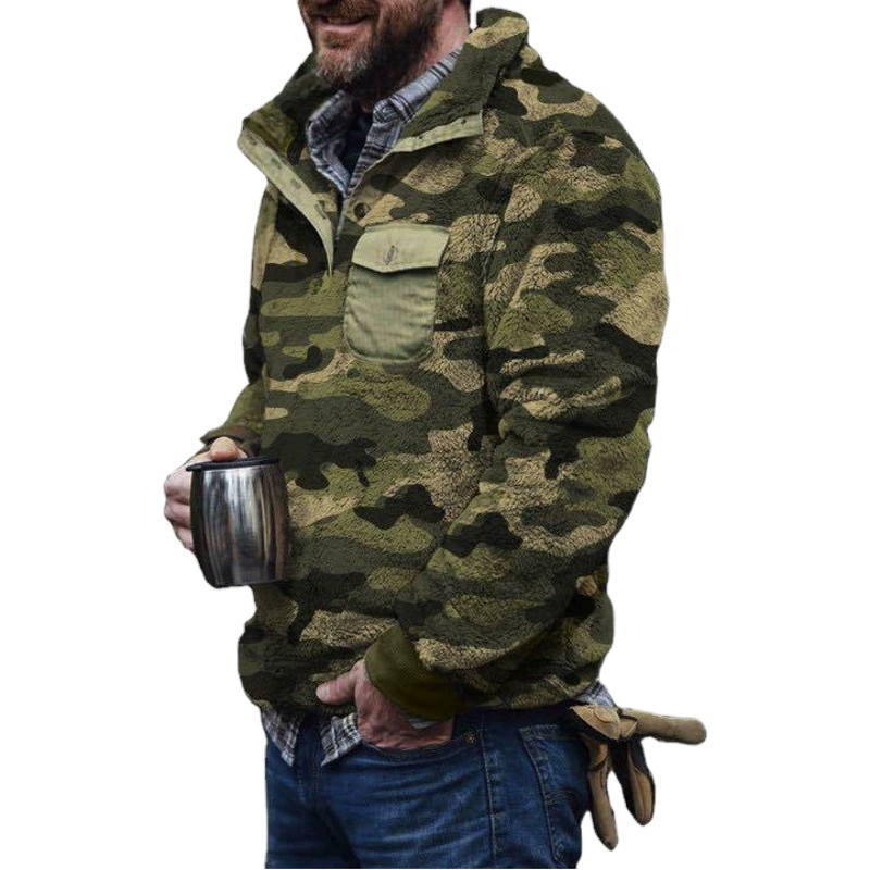 2020 осень-зима новый мужской сплошной цвет k трансграничный кардиган свитер модная плюшевая куртка Amazon EBAY