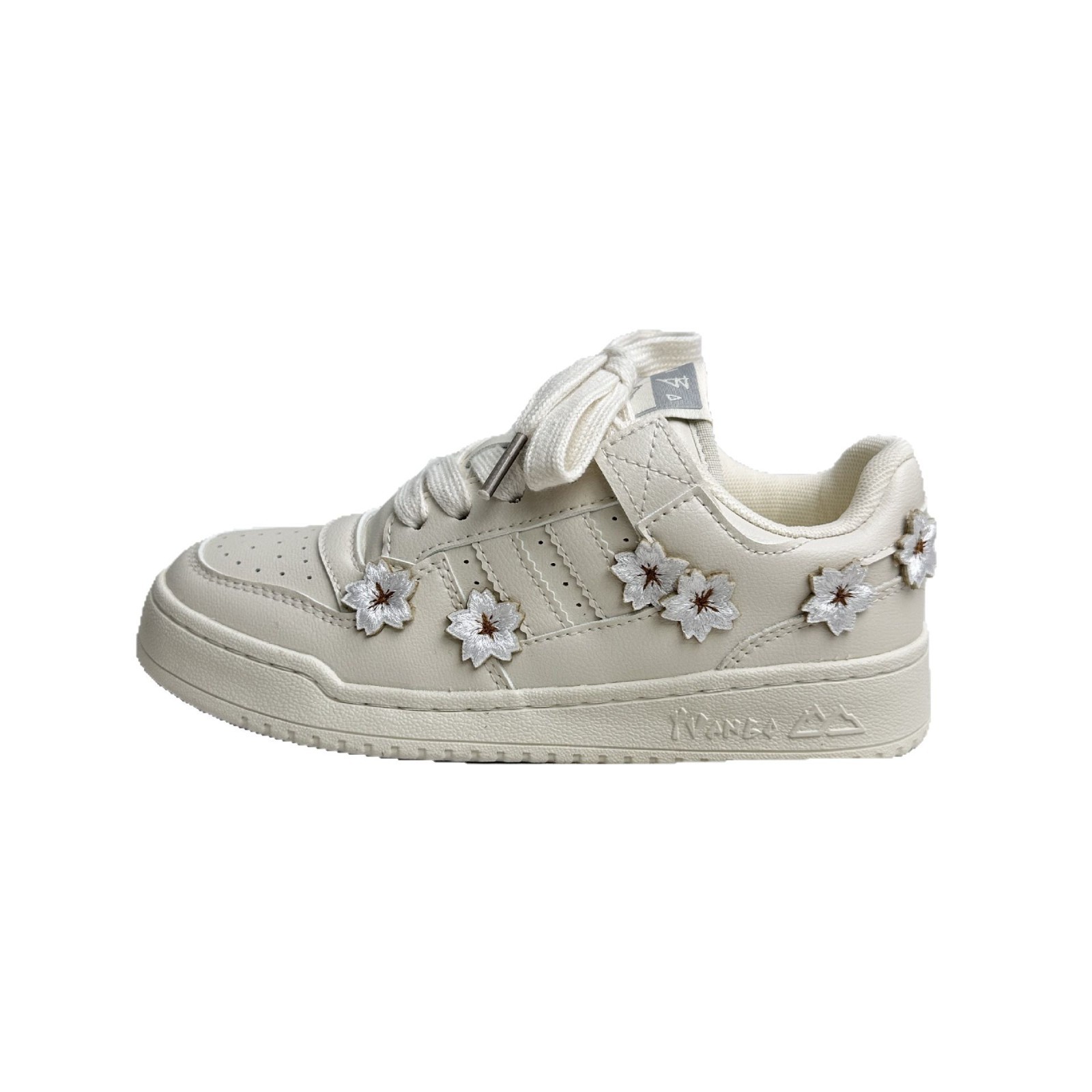 Leche en polvo de onda lejana, suela gruesa, zapatos de entrenamiento alemanes, zapatos de cuero de primavera para mujer 2025, zapatos blancos para estudiantes chic, zapatos casuales