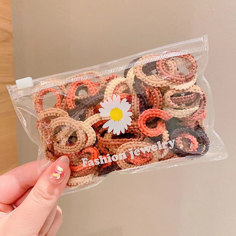 Niños de encaje pulgar anillo de cabello niñas correa de goma de alta elasticidad colorida para mujeres tesoro no daña cabello pequeño cabello de cabello de cabello