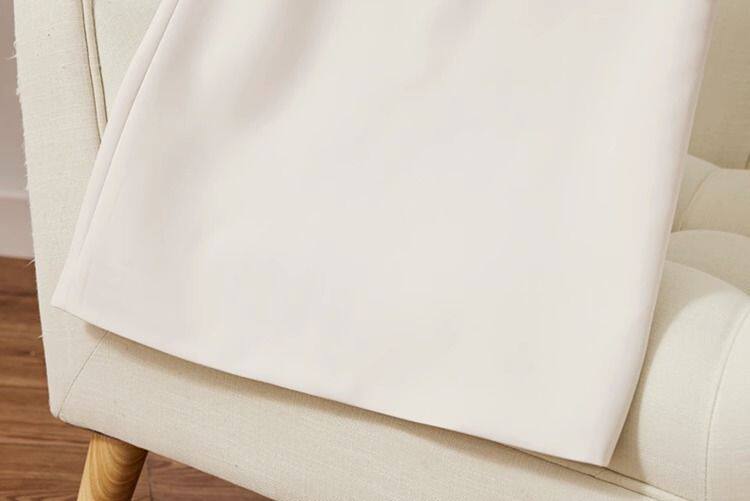 Chân váy vest nữ dáng lửng cạp cao ống đứng xẻ tà sau ôm mông, dài 60 cm / 72 cm — Hồng (60CM), Hồng (72CM), Kaki (72CM), Màu be (60CM) chi tiết 19