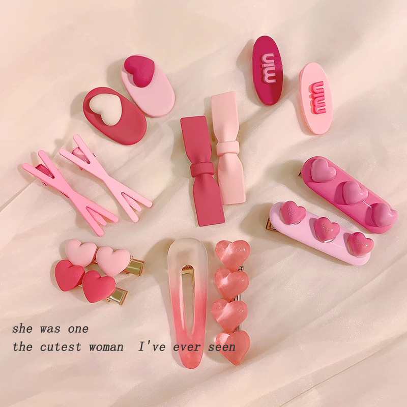 Horquilla rosa, horquilla para niñas y niños, clip de pico de pato para bebé, clip de flequillo lateral, clip lateral para niña linda, tocado